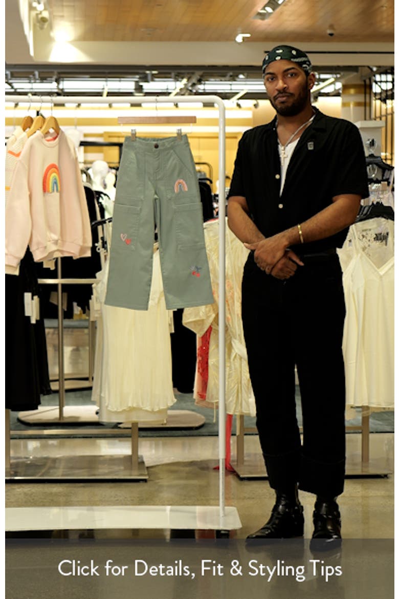 Kids' Embroidered Straight Leg Cargo Pants video