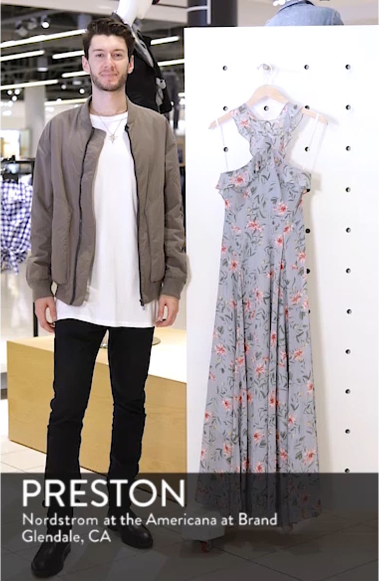 Ella Floral Ruffle Chiffon Maxi Dress, sales video thumbnail