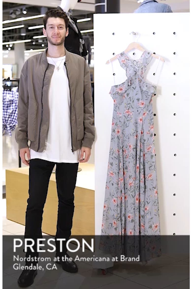 Ella Floral Ruffle Chiffon Maxi Dress video