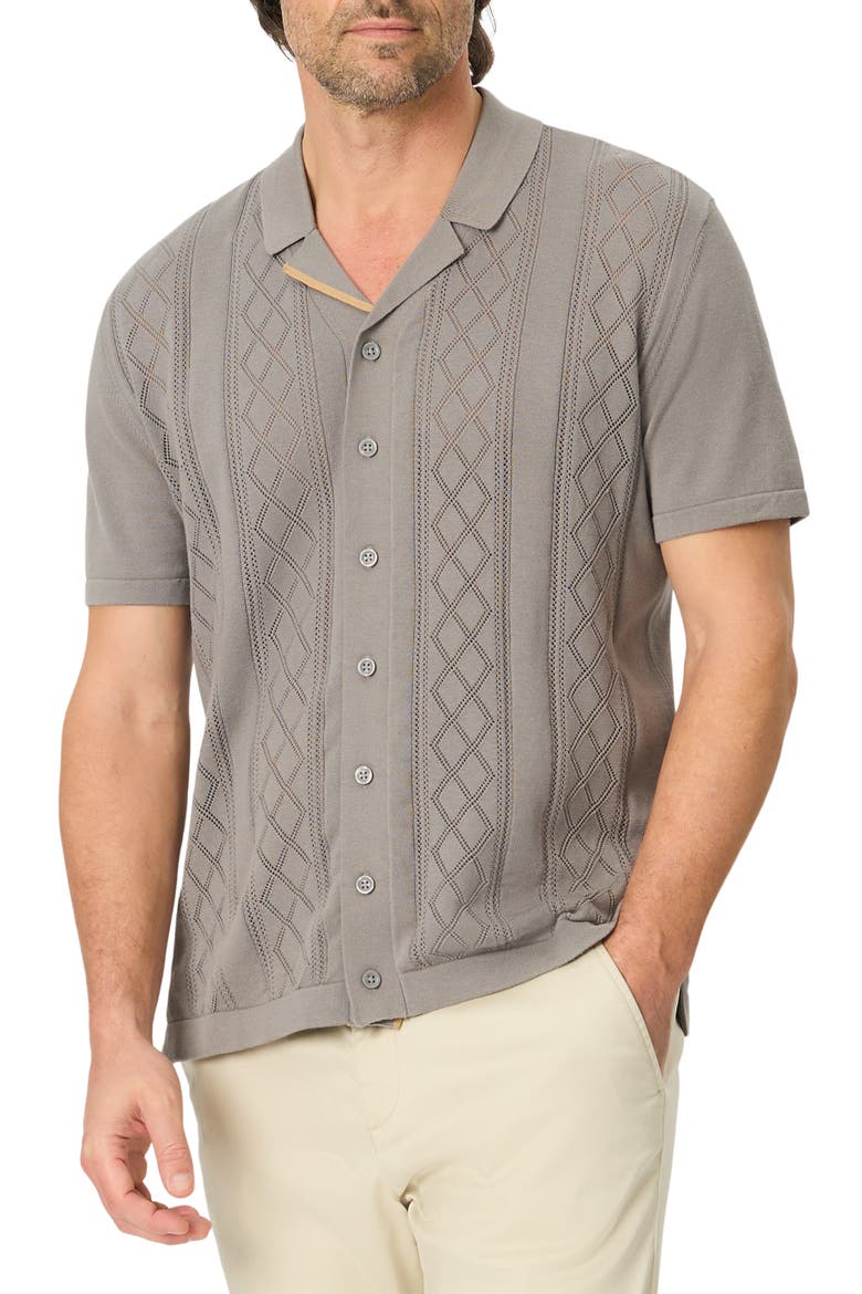 Tambor Short Sleeve Sweater, Main, color, LIGHT GREY
