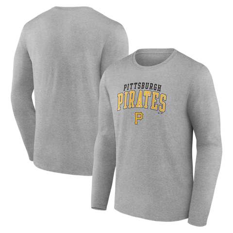 Men's Fanatics Heather Gray Pittsburgh Pirates Iconic Long Sleeve T-Shirt