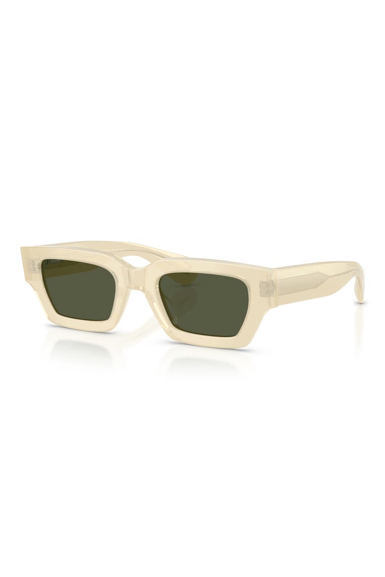 50mm Jil Sander Edition 6 Rectangular Sunglasses, Alternate, color, BUTTERSCOTCH