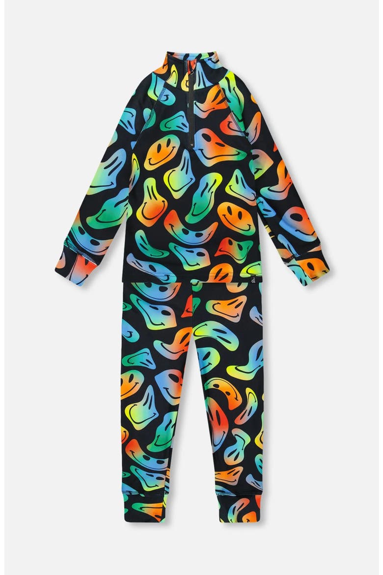 Boy Two-Piece Thermal Underwear Set, Main, color, Smiley Face Boy