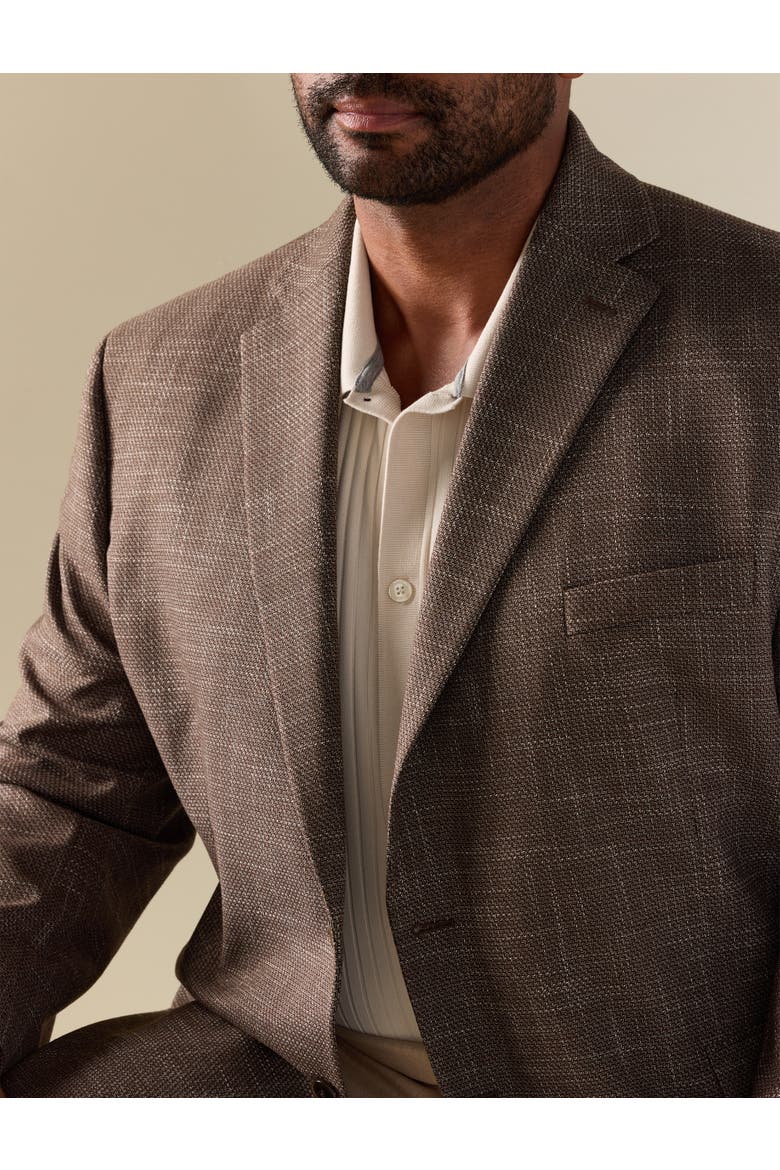 Big & Tall Textured Sport Coat V2, Alternate, color, BROWN