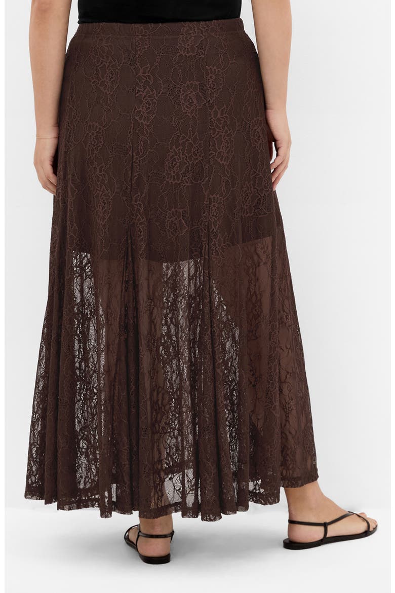 Lace Maxi Skirt, Alternate, color, CHOCOLATE
