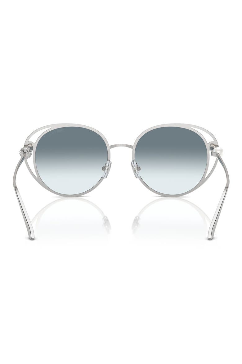 53mm Oval Sunglasses, Alternate, color, SILVER