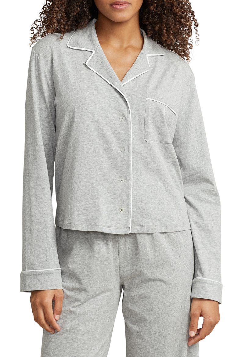 Jersey Pajamas, Alternate, color, HEATHER GREY