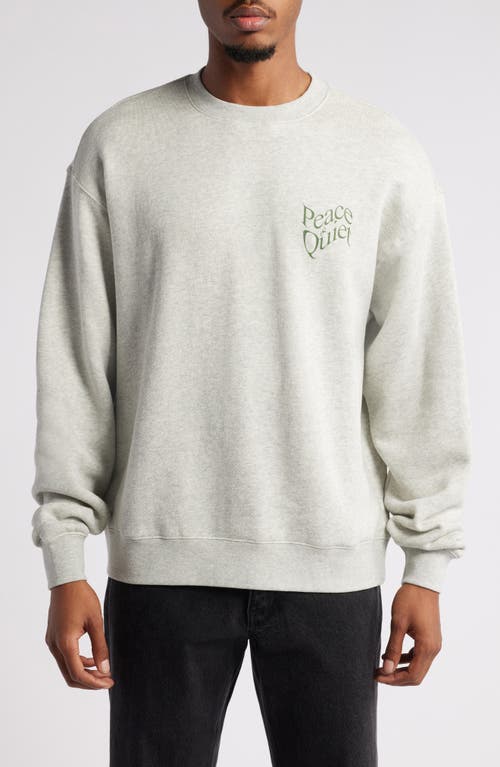 Museum of Peace & Quiet Warped Cotton Graphic Sweatshirt in Heather Grey 