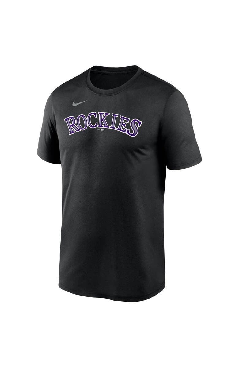 Nike Men's Nike Black Colorado Rockies Wordmark Legend Performance T-Shirt, Alternate, color, Black