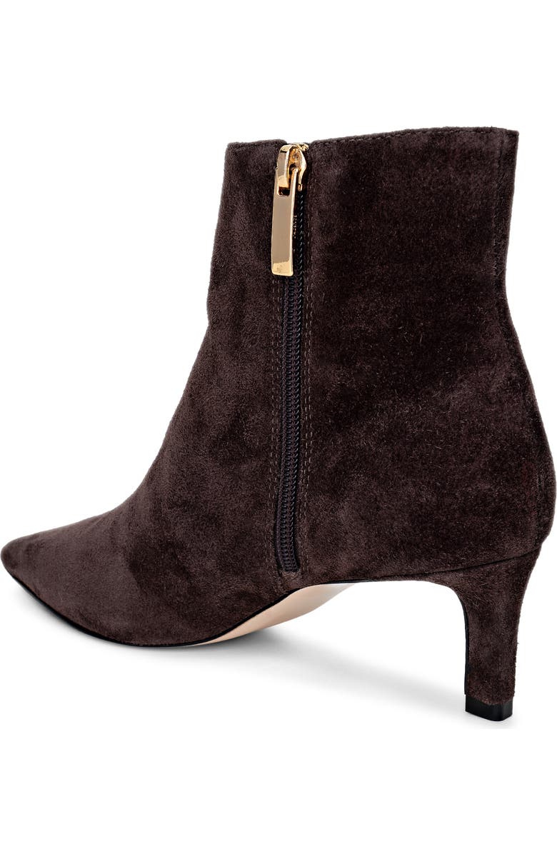 L'AGENCE Lilly Pointed Toe Bootie, Alternate, color, Dark Brown Suede