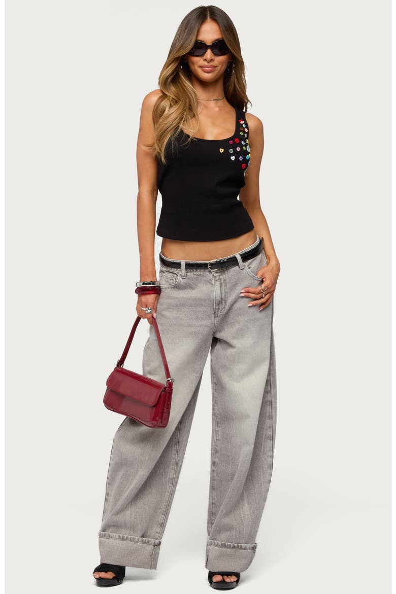 Kella Low Rise Baggy Jeans, Alternate, color, GRAY-WASHED