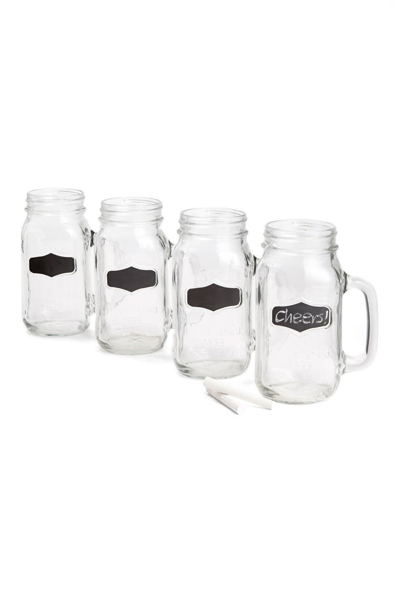 'Yorkshire' Mason Jar Mugs, Main, color, CLEAR