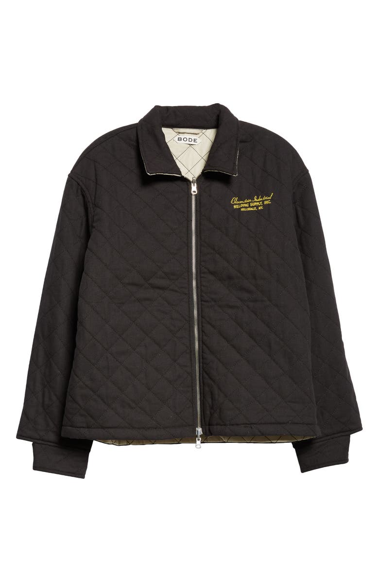 Bode Bloomstein Quilted Reversible Jacket, Alternate, color, Black Yellow
