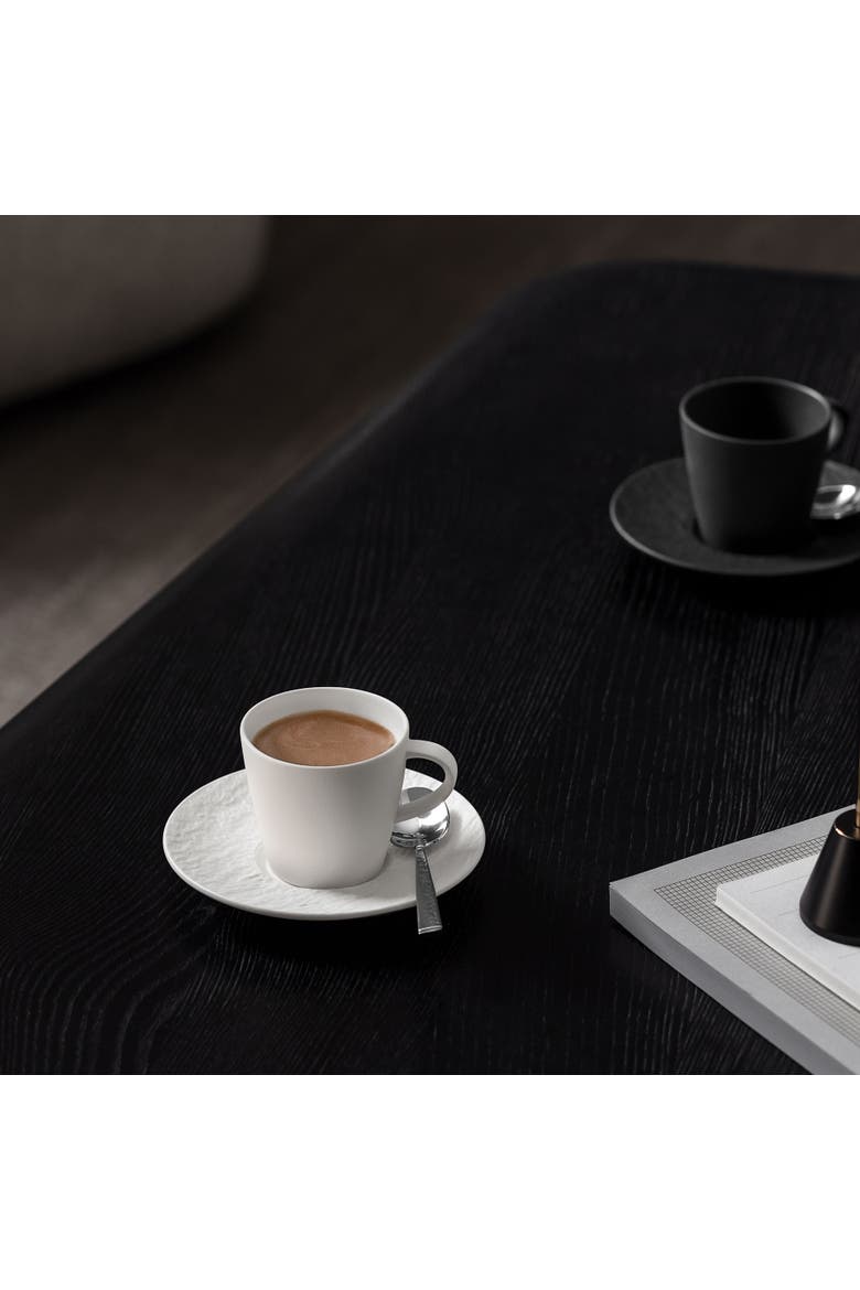 Manufacture Rock blanc Espresso Cup Saucer, Alternate, color, white