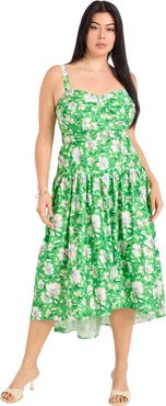 June + Vie High Low Midi Dress