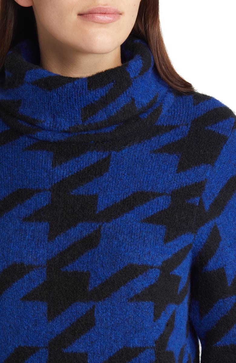 VERO MODA Kimberly Houndstooth Roll Neck Sweater, Alternate, color,