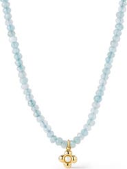 Ana Luisa Liora Blue Jade & Freshwater Pearl Pendant Necklace