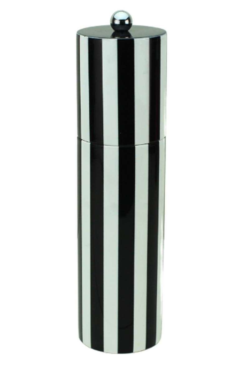 Stripe Lacquer Wood Mill, Main, color, BLACK/WHITE
