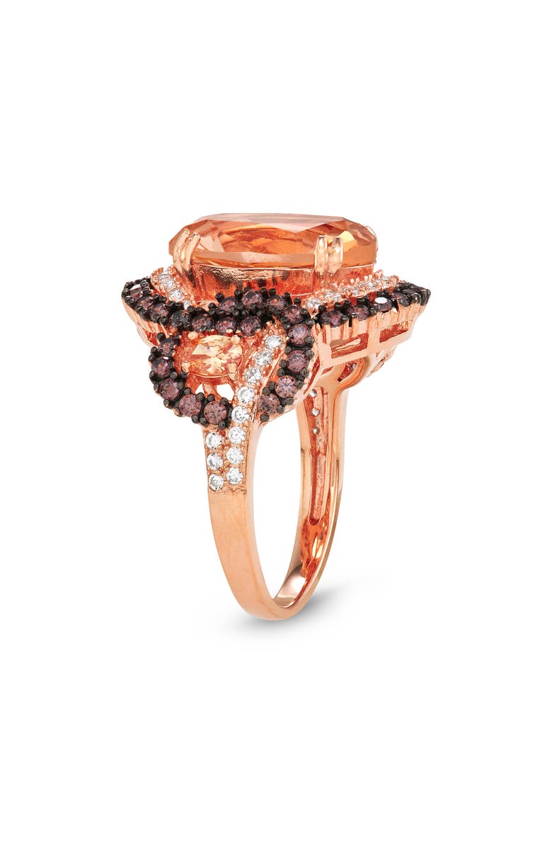 FZN Peach Cubic Zirconia Cocktail Ring, Alternate, color, Pink