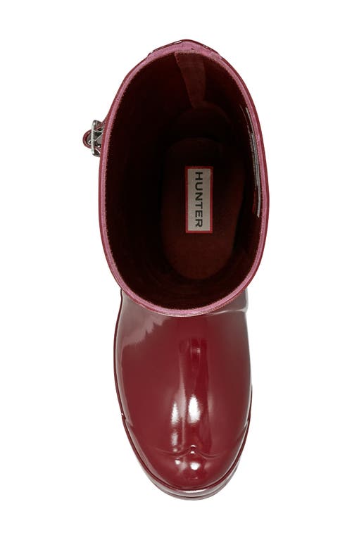 HUNTER HUNTER ORIGINAL TOUR SHORT GLOSS PACKABLE RAIN BOOT 