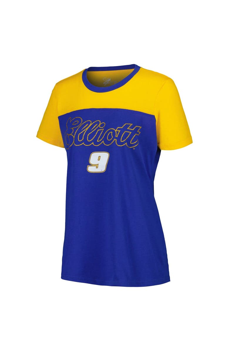 G-III 4HER BY CARL BANKS Women's G-III 4Her by Carl Banks Royal Chase Elliott Cheer Color Blocked T-Shirt, Alternate, color, Royal