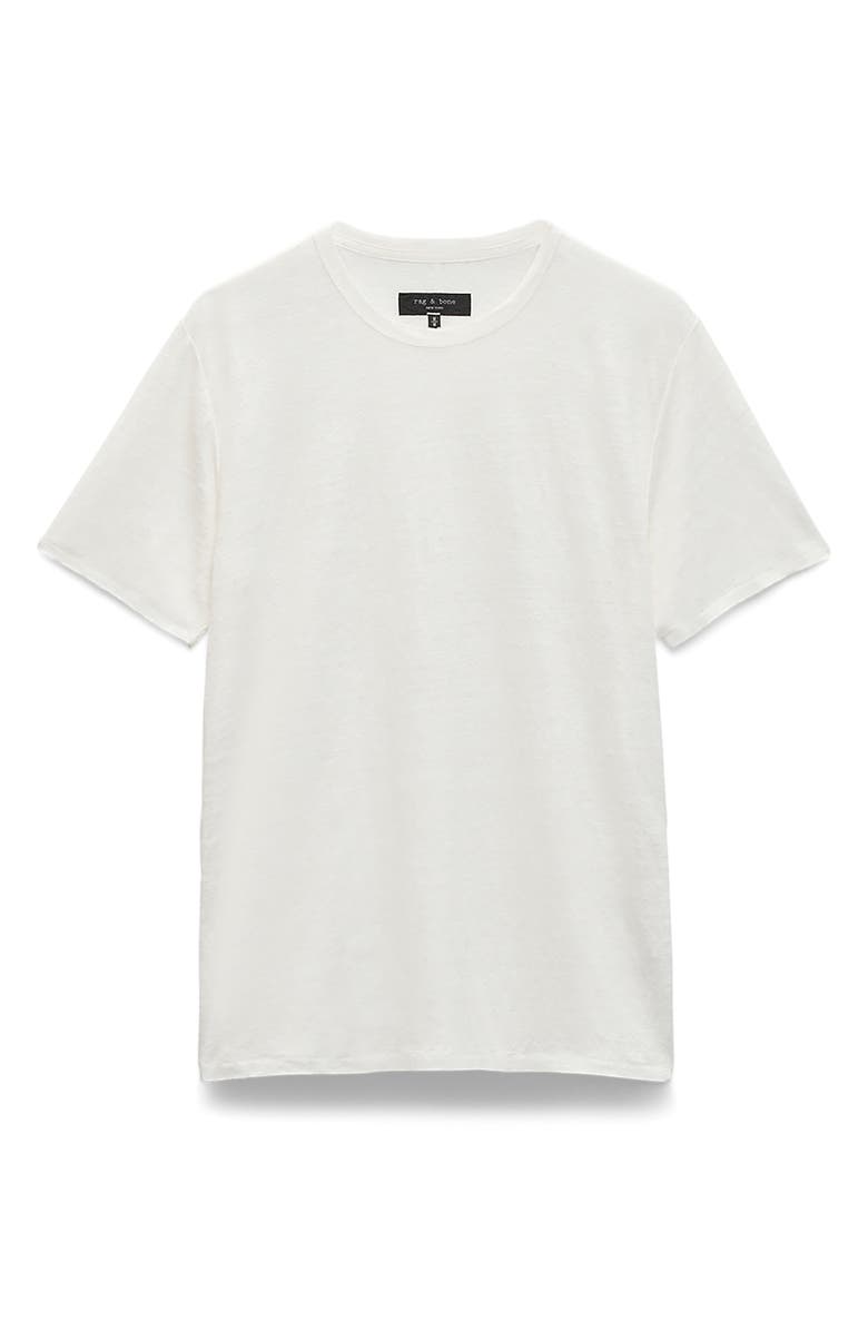 rag & bone Classic Linen T-Shirt, Alternate, color, Chalk
