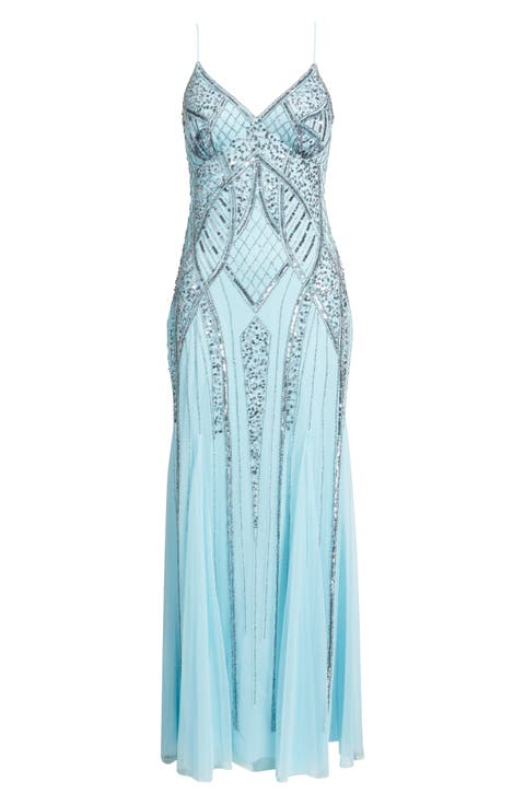 Beaded A-Line Gown