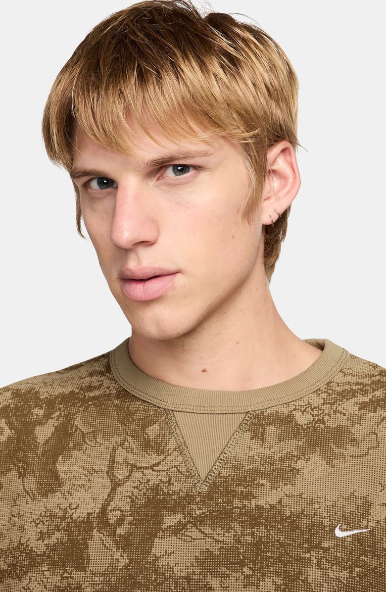 Nike Solo Swoosh Fleece Crewneck Sweatshirt, Alternate, color, Parachute Beige