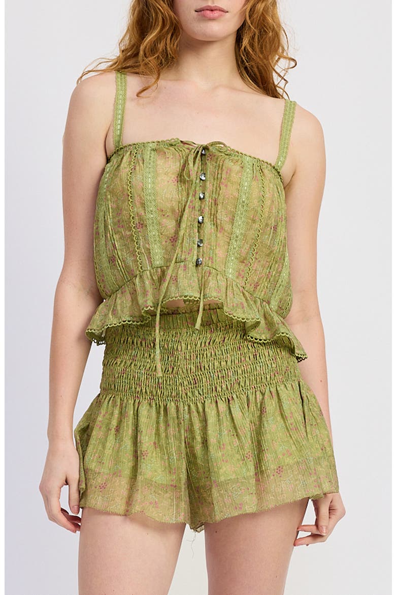 Jenny Ditsy Print Tank, Main, color, LIGHT GREEN DITSY