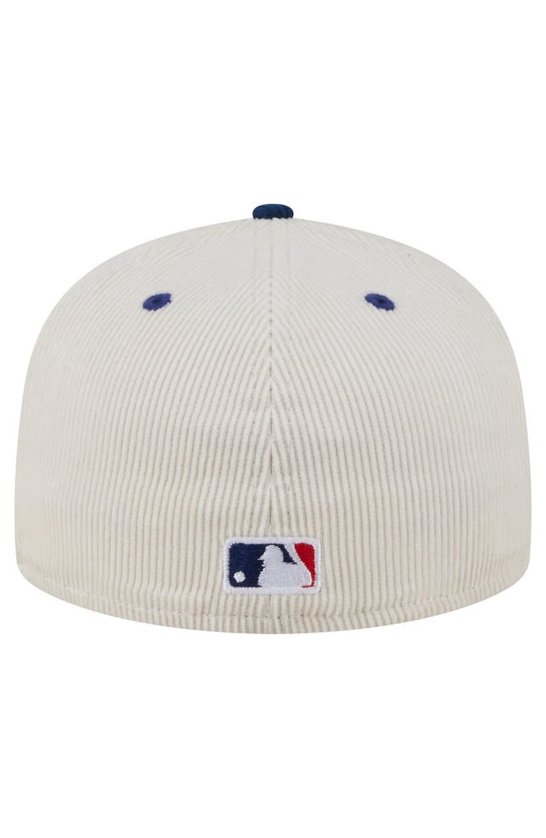 New Era Men's New Era Cream/Royal Texas Rangers Two-Tone Corduroy 59FIFTY Fitted Hat, Alternate, color, Cream