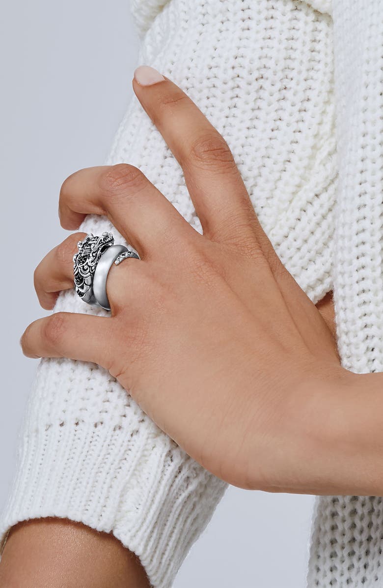 John Hardy Legends Naga Brushed Coil Ring, Alternate, color,