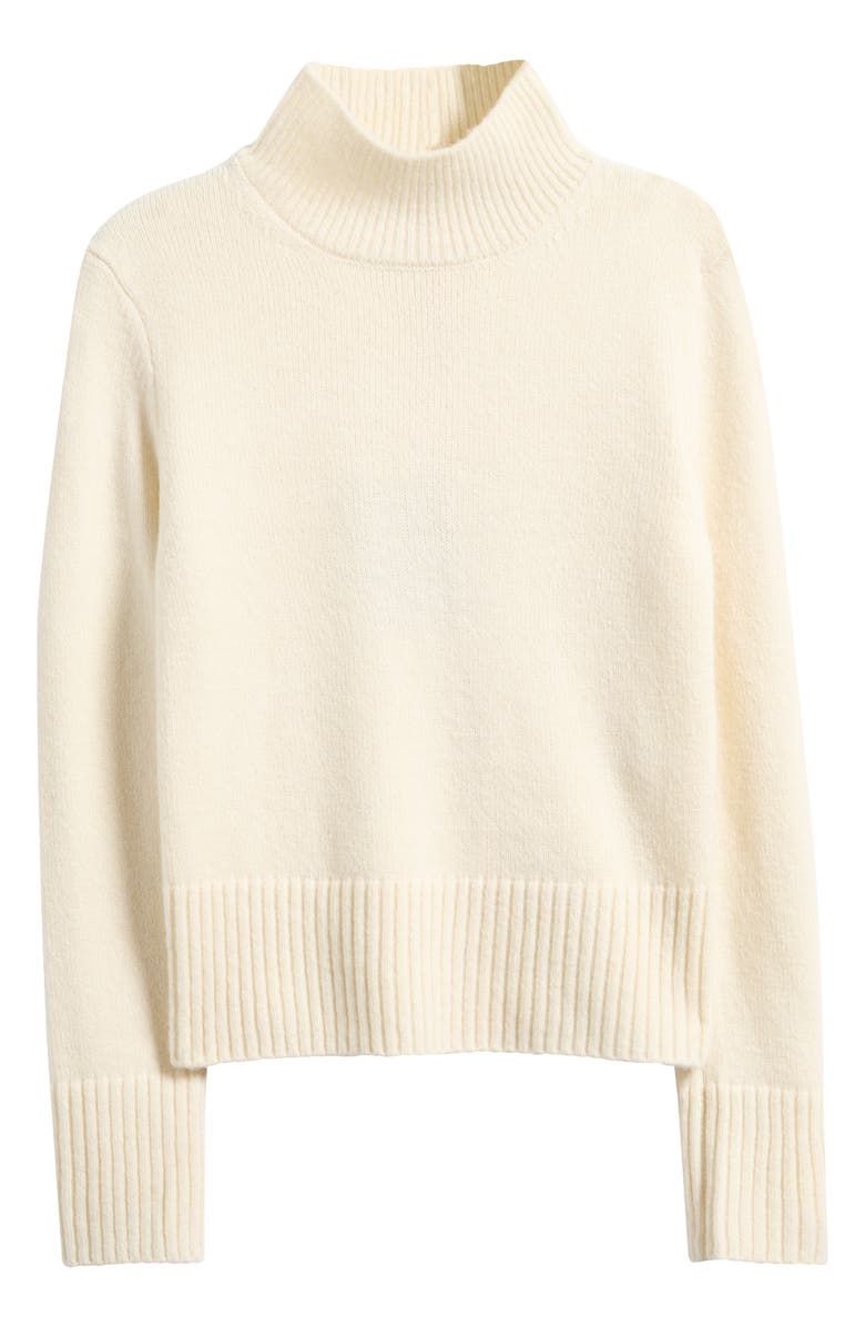 HOUSE OF CB Skye Merino Wool Turtleneck Sweater, Main, color, Cream