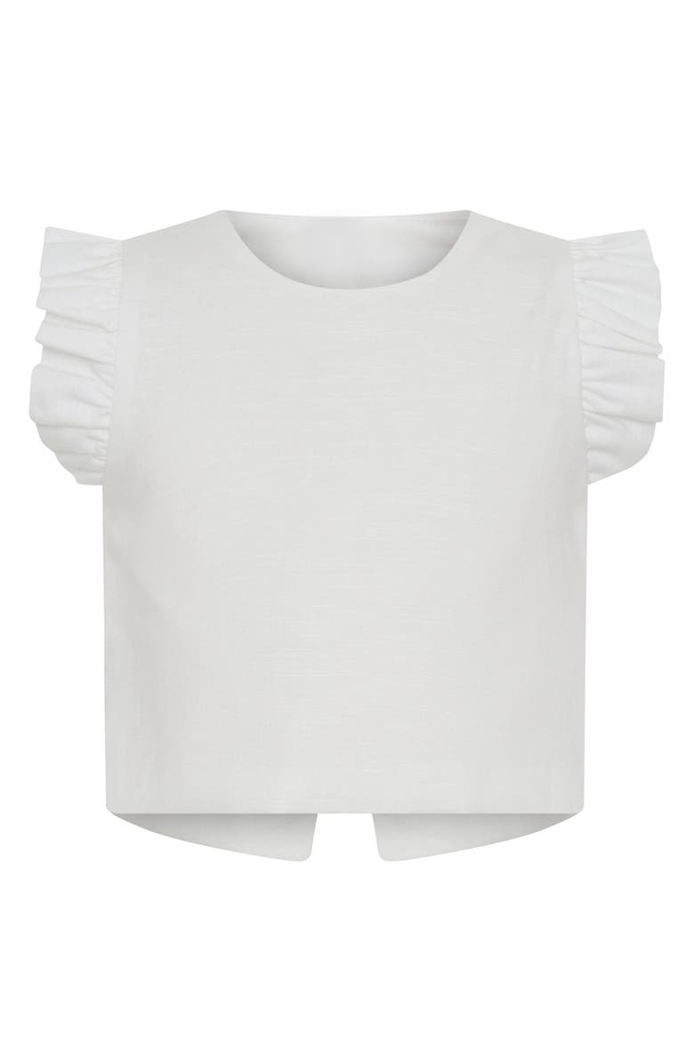 TINY TRIBE Crossover Back Top, Main, color, White