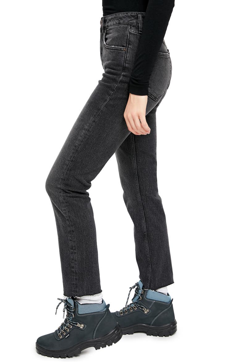 Dillon Ankle Straight Leg Jeans, Alternate, color, BLACK