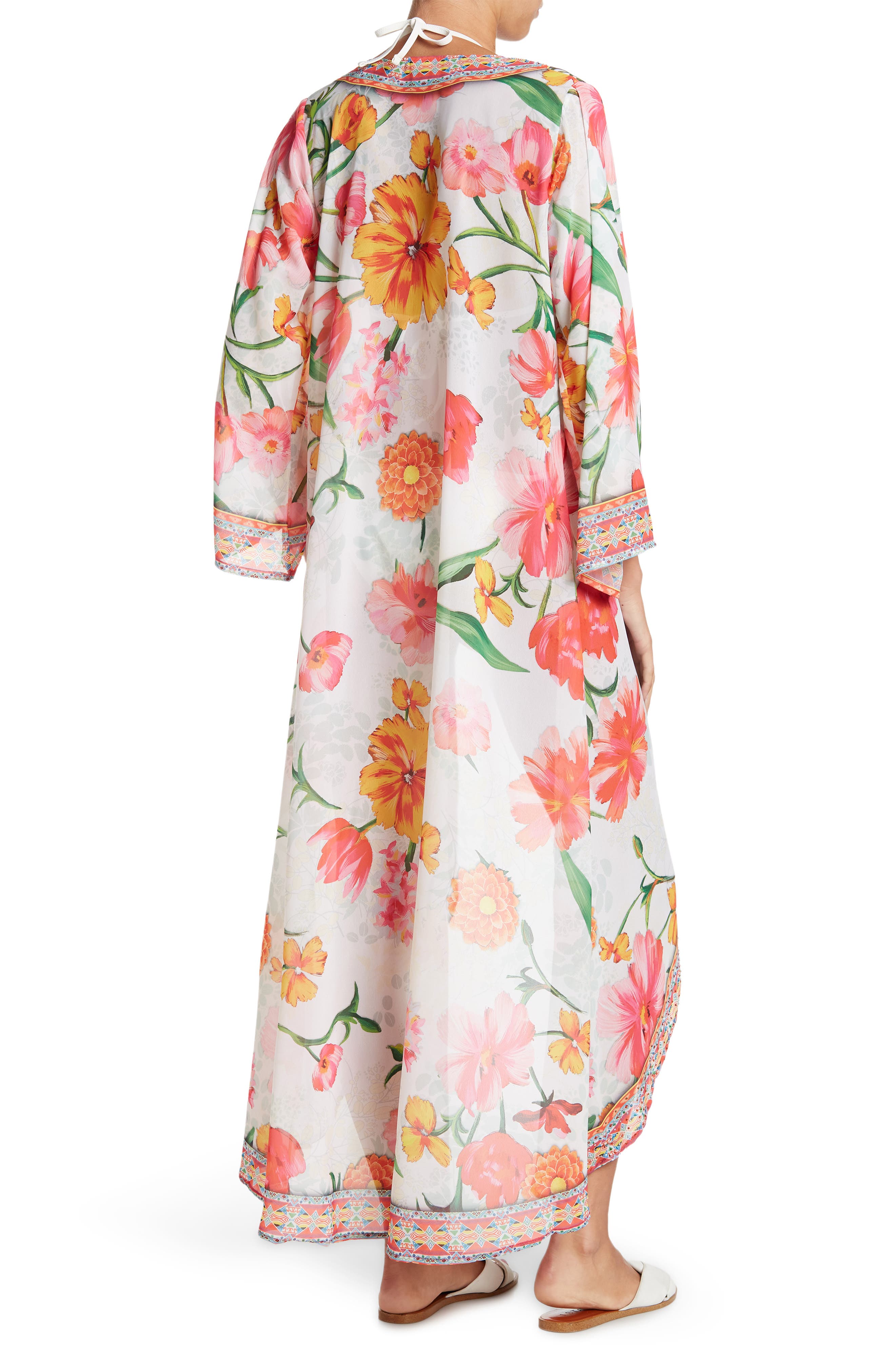 Floral Print Cover-Up Long Duster - image 2
