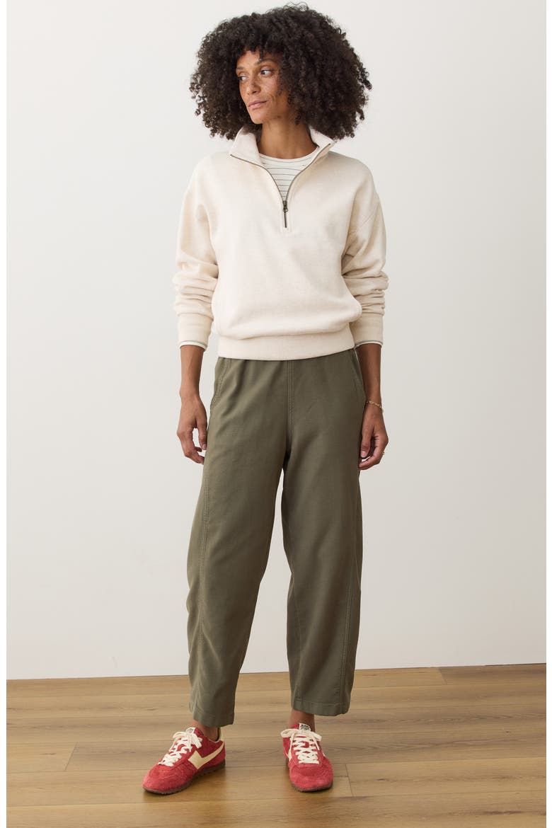 Jessie Barrel Leg Twill Pants, Alternate, color, DUSTY OLIVE