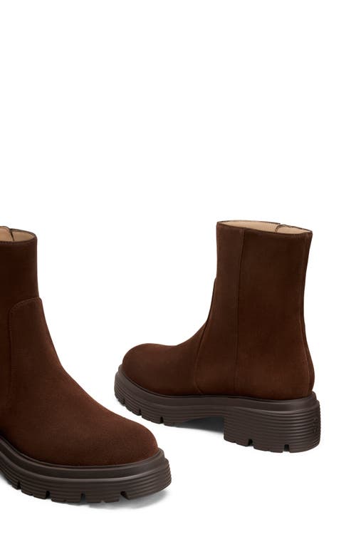 Stuart Weitzman Hudson Lite Zip Bootie In Brown