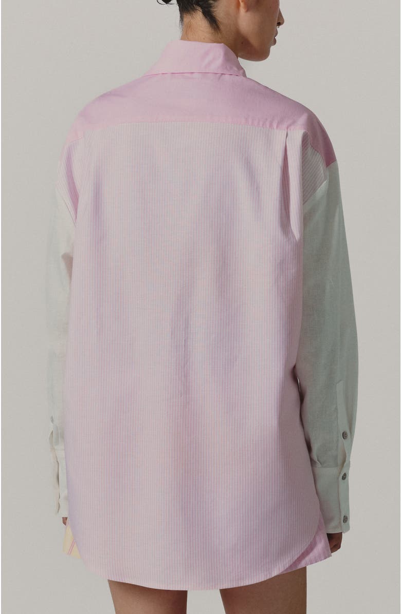 De Loreta Norte Long Sleeve Button-Up Cotton Shirt, Alternate, color, Mil Rayas Rosa Print