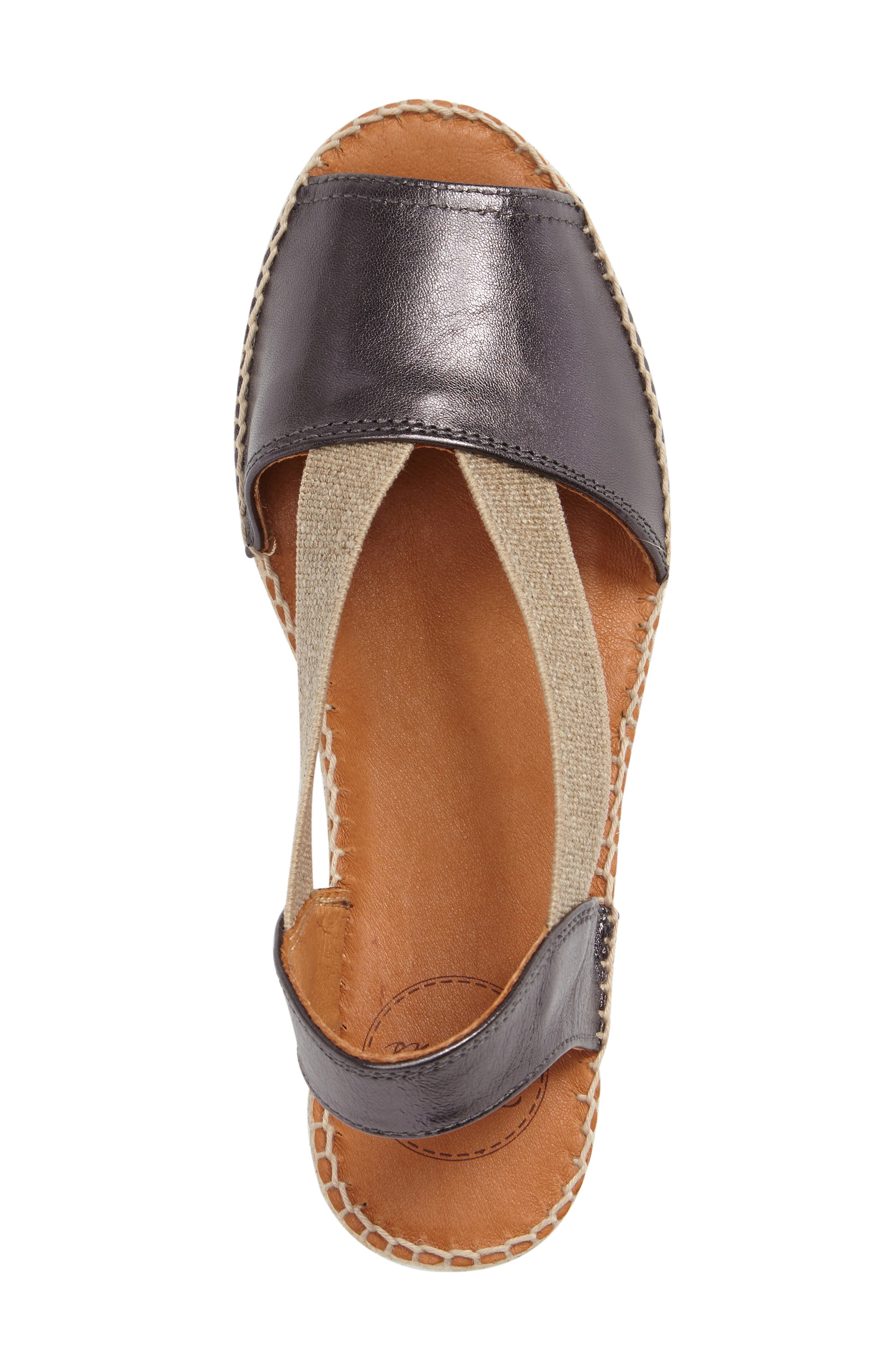 Etna Espadrille Sandal, Alternate, color, LEAD LEATHER
