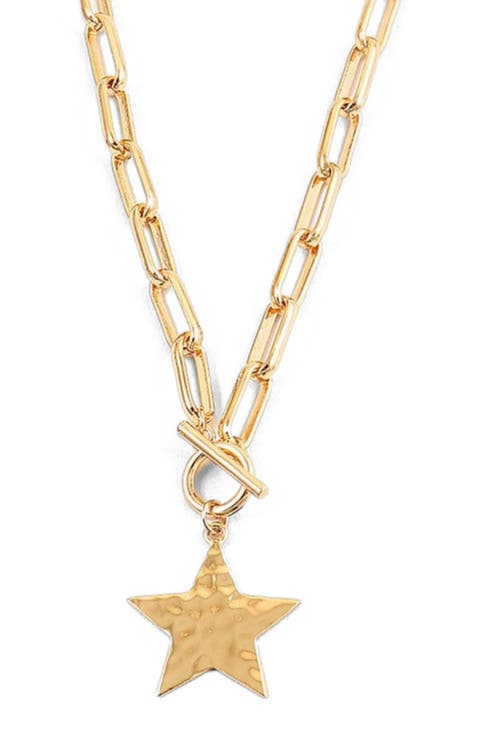 Star Hammered Necklace