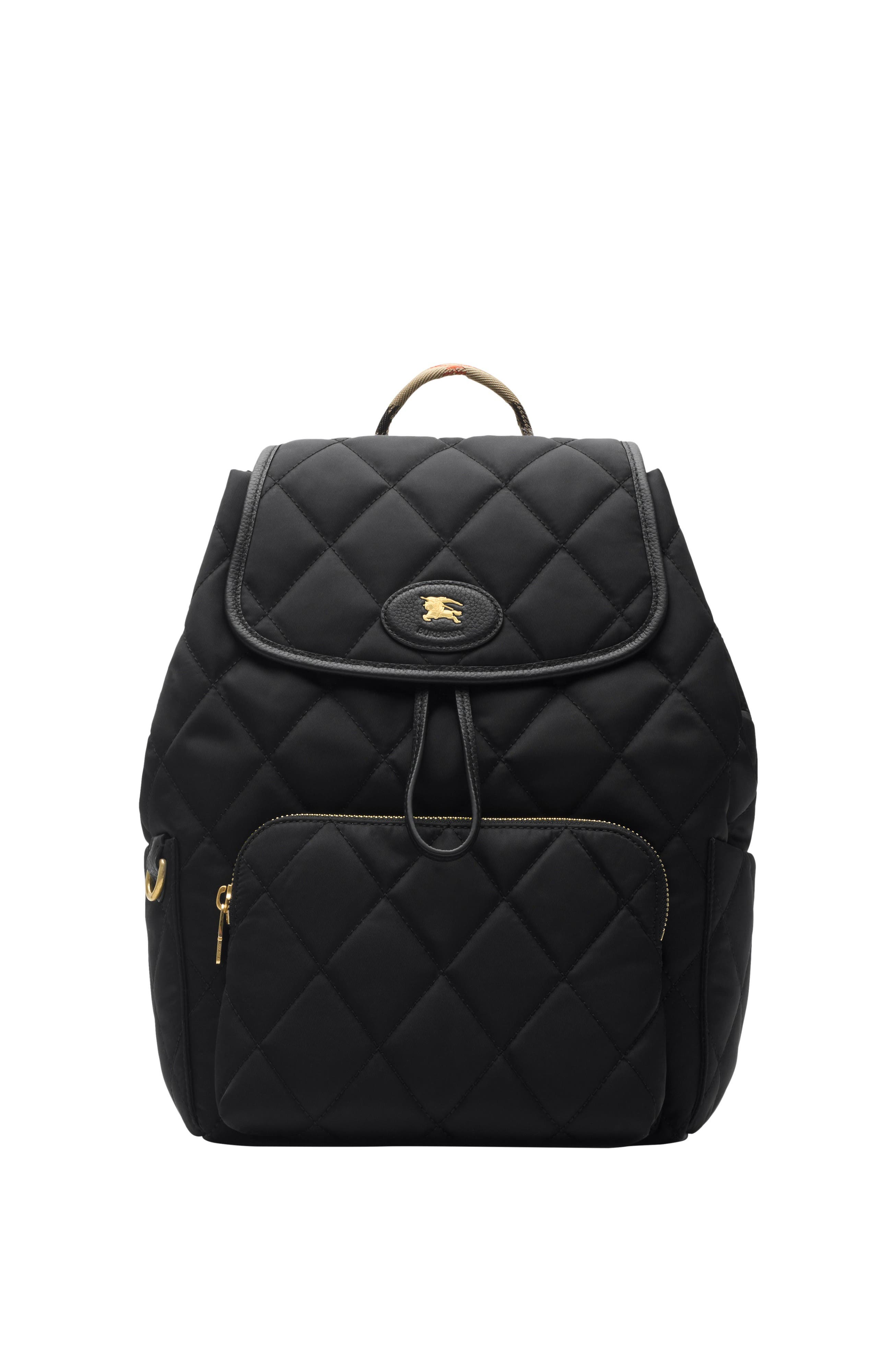 Burberry Horseshoe Backpack, Main, color, Black
