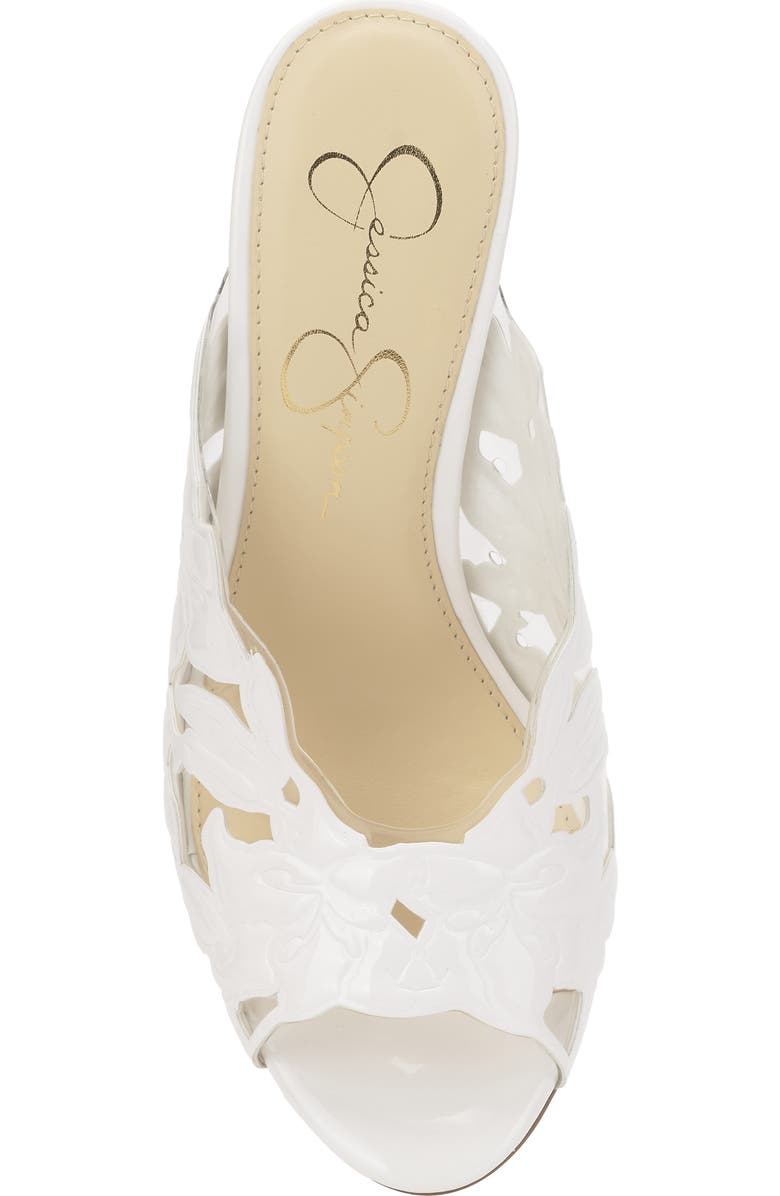 Jessica Simpson Justera Slide Sandal, Alternate, color, White Patent