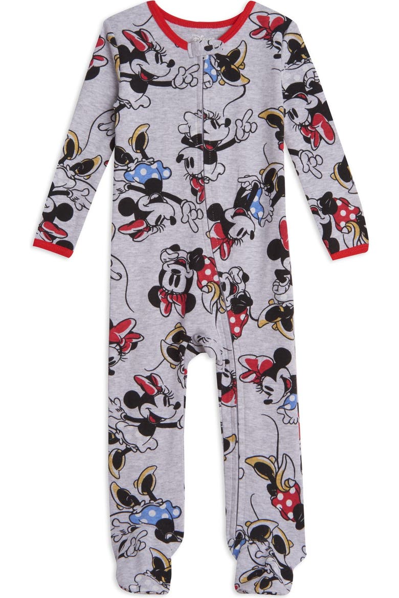 Minnie Mouse 2-Pack Footed Sleep N' Play, Alternate, color, Minnie Red Grey
