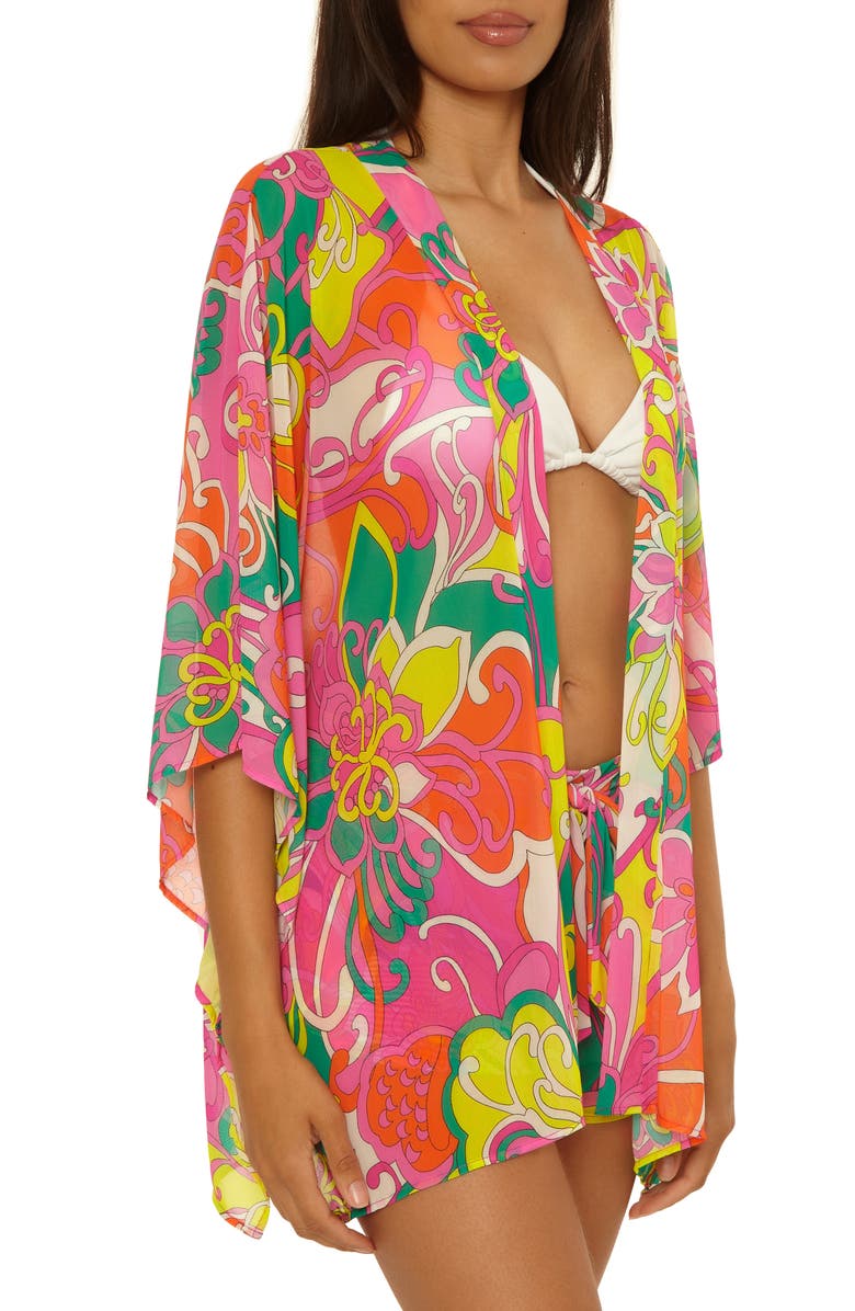 Trina Turk Elara Mesh Cover-Up, Alternate, color, Multi