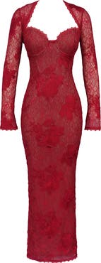HOUSE OF CB Lucienne Lace Corset Strapless Gown & Bolero