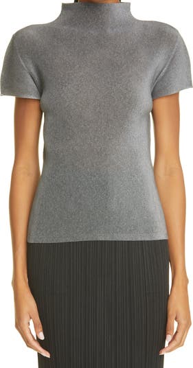Pleats Please Issey Miyake Mist Basics Pleated Funnel Neck