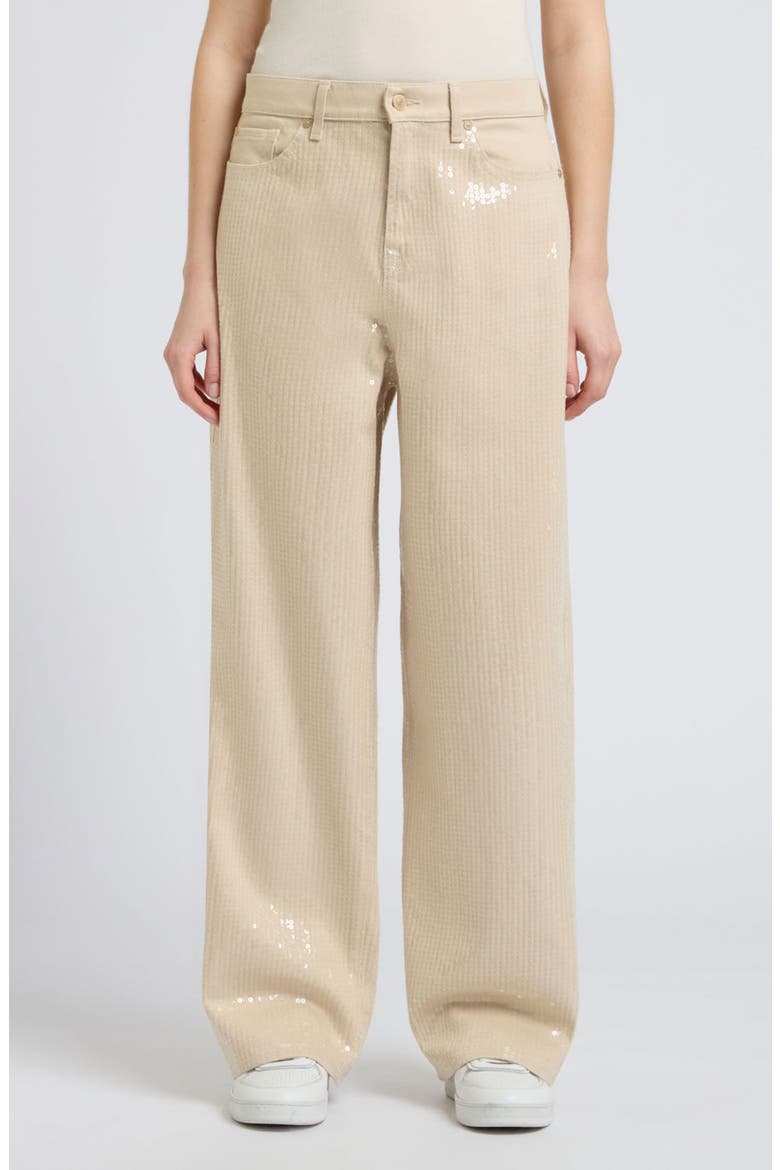 Lotta Sequin High Waist Wide Leg Jeans, Main, color, RADIANCE
