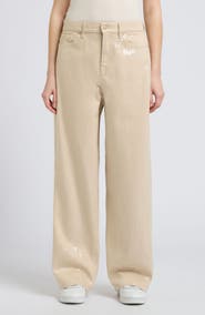 7 For All Mankind Lotta Sequin High Waist Wide Leg Jeans