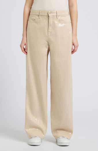 Lotta Sequin High Waist Wide Leg Jeans