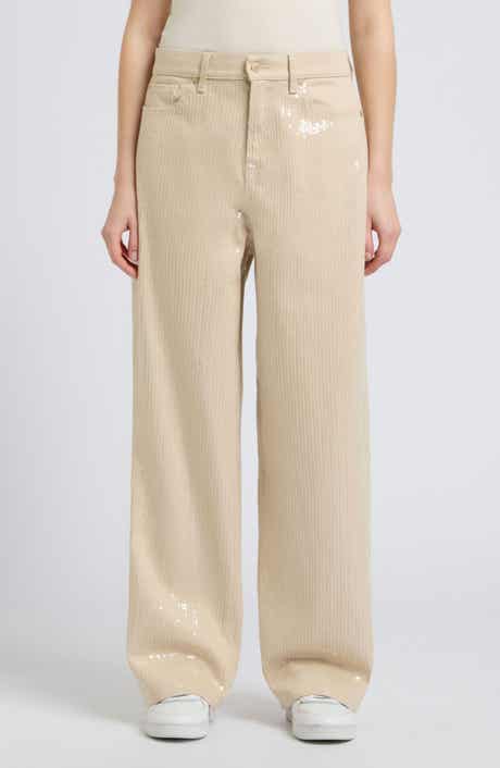 Lotta Sequin High Waist Wide Leg Jeans